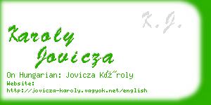 karoly jovicza business card